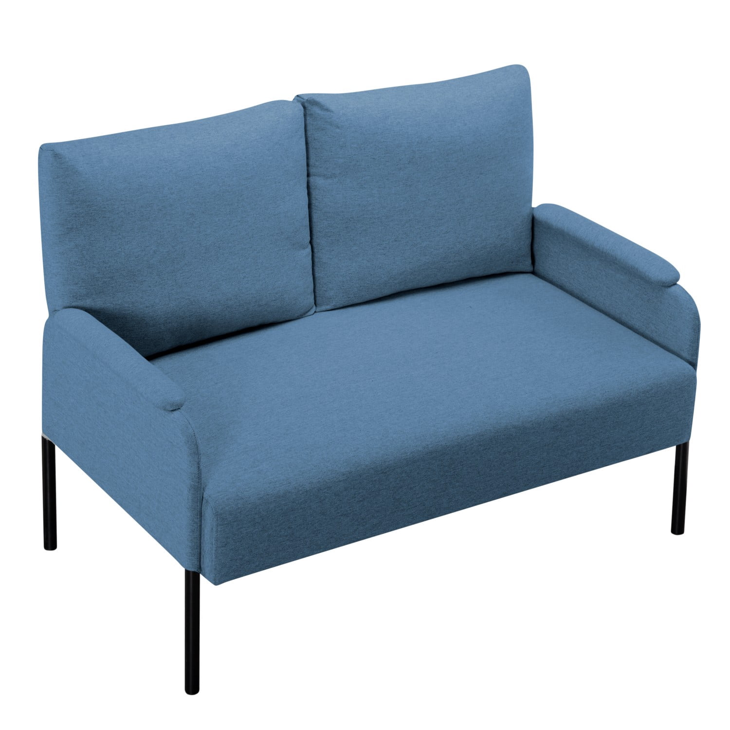 Gewnee 45.7”Metal Frame Modern Loveseat Sofa Couch Linen Blend Small Sofa for for Small Space, Living Room, Bedroom