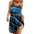 thumbnail image 2 of Cameland Robe d'Été Sans Manches Aguichant Décontractée Imprimée Dos Nu Mini Robe Bleu Foncé TTG, 2 of 6