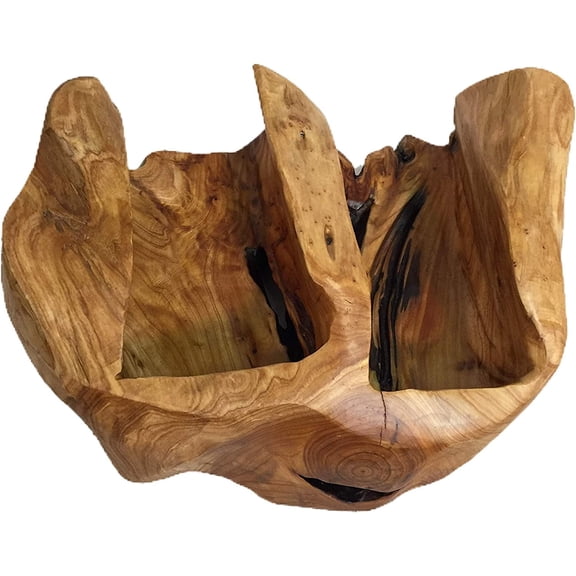 Greener Valley Tabletop Live Edge Root Wood 2-Bottle Wine Rack