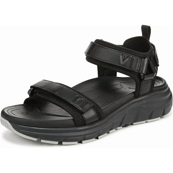 Vionic Women's Walk Max Wanderer Sandal Black Leather 9M