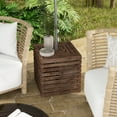 thumbnail image 2 of Outsunny Outdoor Storage Box for Umbrella Base, Wooden Patio Side Table, 2 of 10