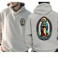 thumbnail image 5 of Our Lady of Guadalupe Hoodie – Double-Sided Virgin Mary Catholic Saint Pullover, Religious Graphic Faith Apparel, 5 of 7