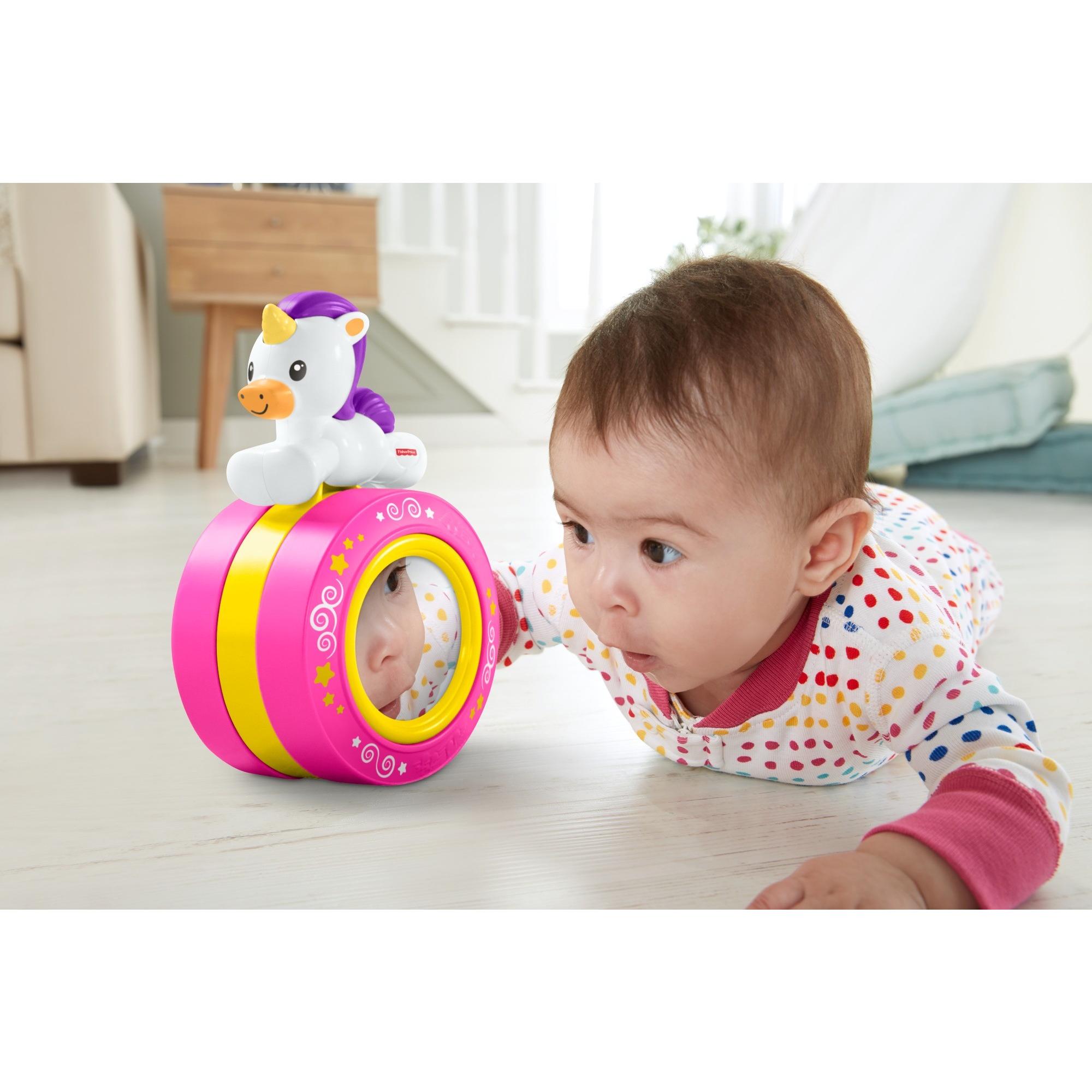 Fisher-Price Crawl Along Musical Unicorn with Mirror - image 2 of 5