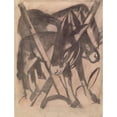 thumbnail image 2 of Franz Marc 15x18 Black Ornate Wood Framed Double Matted Museum Art Print Titled - Two Donkeys (1914), 2 of 5