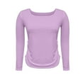 thumbnail image 6 of Posijego Women's Crop T Shirts Square Neck Long Sleeve Shirt Plain Basic Tee Fall Tops Going out Tight Shirts, 6 of 7