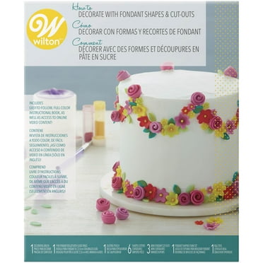 Wilton How to Decorate with Fondant Shapes and Cut-Outs Kit - 14-Piece Cake Decorating Kit with Video Tutorial and Fondant Techniques