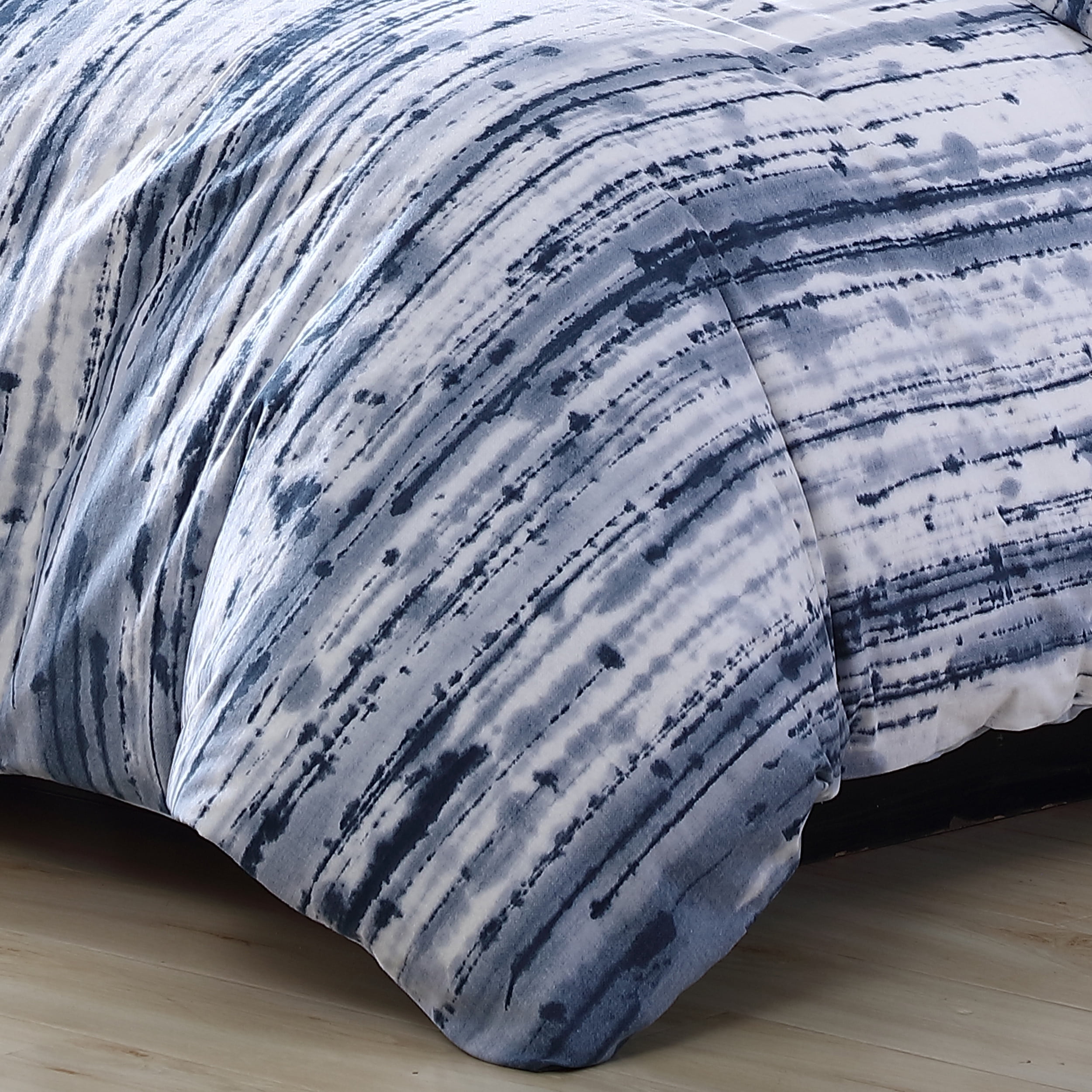 City Scene Sokal Cotton Blue 3 Piece Comforter Set-King