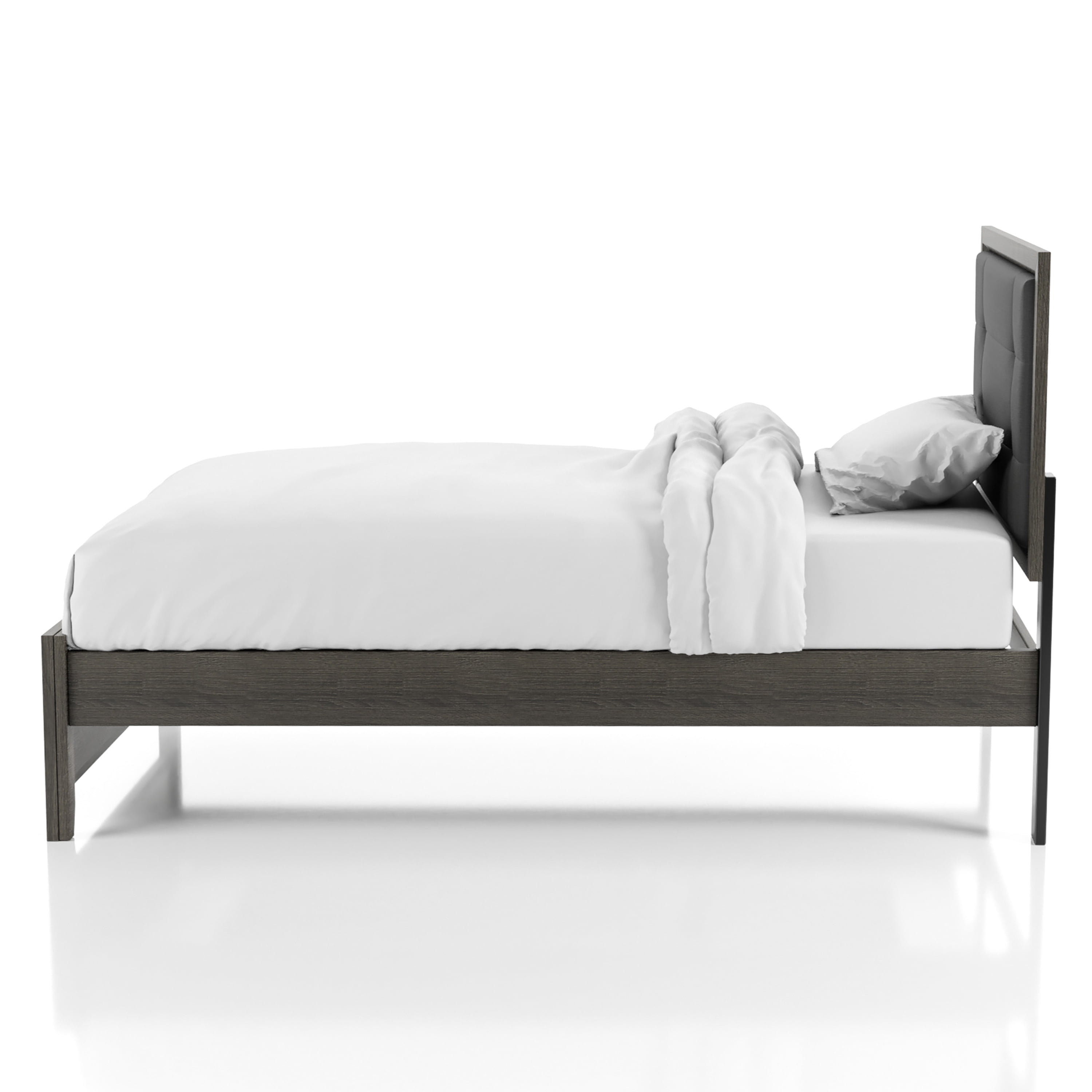 Furniture of America Jaq Wood Gray and Charcoal Twin Panel Kids Bed
