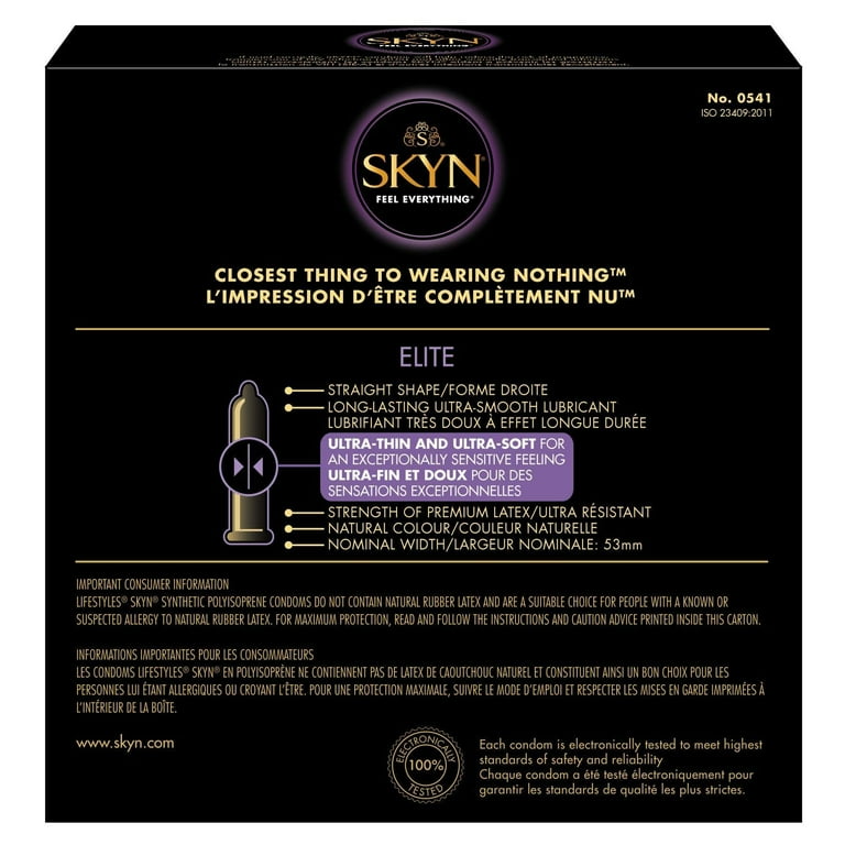 LifeStyles SKYN Elite Non-Latex Lubricated Condoms, 36 Count, Ultra Thin,  Extra Sensitive