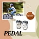 thumbnail image 3 of Toystoory 2 piezas de repuesto para reposapiés de bicicleta, reposapiés plegable de acero, pedales, accesorios, actualización modificada Ciclismo Plata Toystoory OD029733-02, 3 of 6