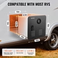 thumbnail image 4 of VEVOR RV Tankless Water Heater, Instant Shower with 15 x 15 inches Black Door and Remote Controller, 55000BTU Optimized Comfort Performance Hot Water, Ideal for RVers Family Everyday Use, 4 of 9