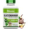 Glucomannan Capsules | 2000 MG - 250 Capsules | Natural Konjac Root Fiber Extract Powder Supplement for Weight Loss | Soluble, Dietary, & Digestive Fiber Pills | Non-GMO and Gluten Free