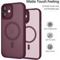 thumbnail image 4 of UTAH-iPhone 16 Plus Case with MagSafe, Phone Case iPhone 16 Plus Magnetic Slim Thin Translucent Matte Back Shockproof Anti-Yellow Protective Cover Case for iPhone 16 Plus Dark Red, 4 of 4