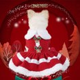 thumbnail image 2 of Lindo gato perro vestido rojo con lazo campanas Navidad perro vestido para perros pequeños medianos JShteea El nuevo, 2 of 9