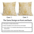thumbnail image 5 of Yellow Leaf Plant Pillow Covers 18X18 Inch Herbs Botanical Fern Vintage Leaves Floral Decorative Pillow Cases Set of 2 Cotton Linen Throw Pillows Farmhouse Home Decor For Sofa Couch Cushion Outdoor, 5 of 6