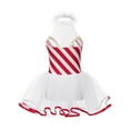 thumbnail image 5 of ZDHoor Girls Miss Santa Christmas Candy Cane Costume Sequins Ballet Leotard Tutu Dress Dance Costume Red-C 10, 5 of 7