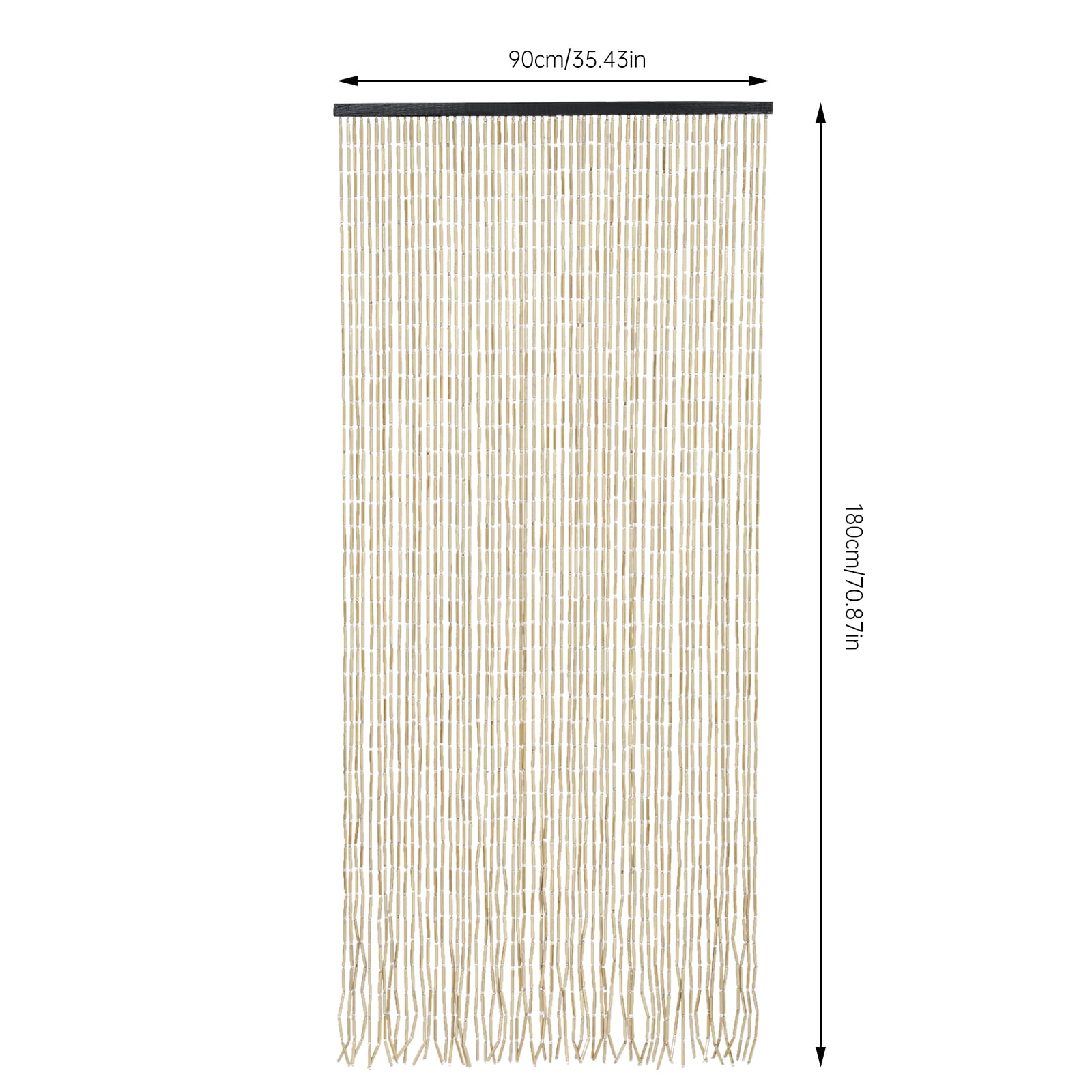 Wildnix Beaded Curtain with 60 Strands, Retro Design, Privacy Protection, Easy Installation, Natural Light Circulation, and Comfortable Indoor Environment