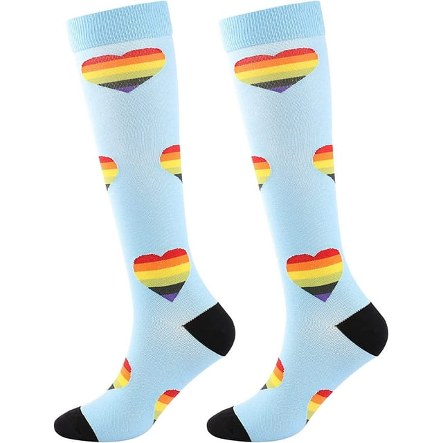 Bas de Compression Hommes et Femmes Course Chaussettes de Soutien Athlétiques