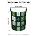 thumbnail image 3 of Botanical Print Extra Large Foldable Laundry Basket  Stylish  Easy to Use for Bedroom Bathroom  Laundry Room  Oxford Fabric Storage Bin, 3 of 9