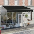 thumbnail image 4 of AECOJOY 13' x 10' Manual Retractable Patio Awning,Outdoor Awning Retractable Sunshade Shelter in Black, 4 of 10