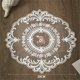 thumbnail image 4 of 6 Pieces Retro Lace Placemats, Embroidered Cup Mats Table Mats, French Crochet Doilies, White (bonquet in Circle), 4 of 5