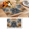 thumbnail image 6 of Retro Palm Leaf Placemats Set of 2, Blue Brown Tropical Plants Non-Slip Place Mats Washable Table Mats for Kitchen Dining Table Decorations Indoor/Outdoor, 6 of 9