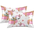 thumbnail image 2 of GZHJMY Cartoon Cute Sloth Satin Pillowcases for Hair and Skin Soft Like Silk Pillowcase, Satin Cooling Pillow Cases with Envelope Closure, Comfortable and Breathable, 20" x 40" Home Decor, 2 of 7