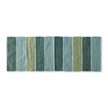 

2 ft. 3 in. x 6 ft. Jadeite Color Block Cotton Chindi Rug