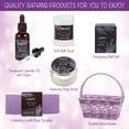 thumbnail image 4 of Cesta de regalo para spa LOVERY Luxury, juego de baño y cuerpo de 9 piezas, color lavanda, 4 of 7