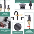 thumbnail image 2 of Wowow 8 in. Widespread 2-Handle High-Arc Spout Bathroom Sink Faucet with Pop-Up Drain in Oil Rubbed Bronze, 2 of 8