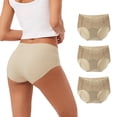 thumbnail image 1 of Bragas INNERSY para mujer, sin costuras, hipster, 3 unidades, color beige, 1 of 7