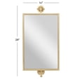 thumbnail image 3 of DecMode 14" x 28" Gold Dimensional Adjustable Wall Mirror, 3 of 13