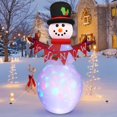 thumbnail image 1 of Danxilu Trineo inflable de Papá Noel de 10 pies de largo con 3 renos decoraciones al aire libre, LED coloridos incorporados explotan la decoración del patio de Papá Noel para Navidad, vacaciones, jard, 1 of 4