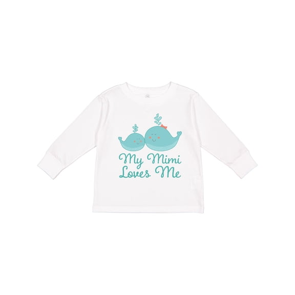 Inktastic My Mimi Loves Me Boys or Girls Long Sleeve Toddler T-Shirt