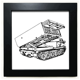 thumbnail image 1 of Mesa de pared con marco cuadrado negro, 1 of 4