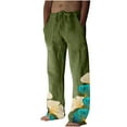 thumbnail image 2 of Pantalones largos casuales de pierna ancha para hombre, pantalones casuales estampados con cordones, pantalones de pierna ancha, pantalones deportivos, pantalones largos, pantalones para hombre, 2 of 4