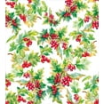 thumbnail image 3 of Rowan Duvet Cover Set, Watercolor Style Branches with Rowan Berries Winter Christmas Concept, Decorative 2 Piece Bedding Set with 1 Pillow Shams, Twin Size, Scarlet Mustard Green, by Ambesonne, 3 of 3