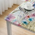thumbnail image 5 of WYYP Butterflies Flowers Grass with Elastic Edge Tablecloth - High-Quality Anti Splash Fabric, Wrinkle Resistant, Easy to Clean - Dining Table Protection and Decoration 52*52, 5 of 8