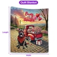 thumbnail image 5 of Be My Valentine's Cane Corso Truck Full of Love Flower Balloon Quilt Blanket Italian Mastiff Dog Lover Gifts Idea Cozy Comforter Throw Blanket - 02029, 5 of 5