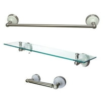 Kingston Brass BAK111289SN 2.75 in. Victorian Bathroom Hardware, Brushed Nickel - 3 Piece
