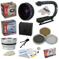 thumbnail image 1 of All Sport Kit for PANASONIC SDR-H80 SDR-S25 SDR-S26 Camcorder with 0.2X Low-Profile "Ninja" Fisheye Lens, 2.2x Lens, 3 Piece HD Filter Kit, X-GRIP Handle, Cleaning Kit,Microfiber Cloth, 1 of 6