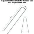 thumbnail image 4 of Amagabeli 6 Inch Galvanized Landscape Staples 200 Pack Garden Stakes Heavy-Duty Sod Pins Anti-Rust Fence Stakes for Weed Barrier Fabric Ground Cover Dripper Irrigation Tubing Soaker, 4 of 8