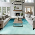 thumbnail image 3 of Large Area Rugs for Living Room Bedroom, Blue Teal Ombre 8'x10' Rug Washable Carpet Runner Indoor Outdoor, Coastal Beach Modern Abstract Art Non Slip Floor Mats Rug for Kitchen, Patio, 3 of 8