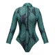 thumbnail image 3 of Traje de baño tankini de manga larga con cuello redondo y cremallera para mujer, informal, estampado, dos piezas, tankinis, dos piezas, para mujer, 3 of 4