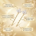 thumbnail image 7 of Miallo 6 Pcs Gold Crystal Bobby Pins, Vintage Leaf Hair Accessories for Prom & Evening Party, Luxury Rhinestone Hair Slides, 7 of 7