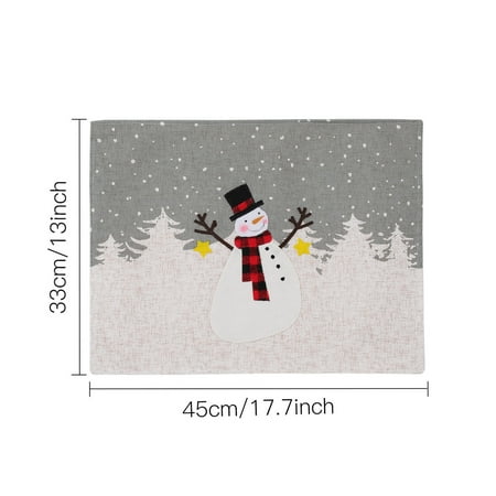 

Christmas Decorations Clearance RUZIYOOG Christmas Decorations European And American Style Cartoon Santa Claus Snowman Placemats Holiday Hotel Home Restaurant Tablecloth Tablecloth Insulation B