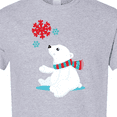 thumbnail image 4 of Inktastic Polar Bear, Bear with Scarf, Cute Bear, Snowflakes T-Shirt, 4 of 5