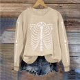 thumbnail image 6 of Meichang Fall Halloween Sweatshirts for Women Skull Graphic Sweatshirt Party Tops Long Sleeve Crewneck Sweatshirts Holiday Cozy Pullover, 6 of 6