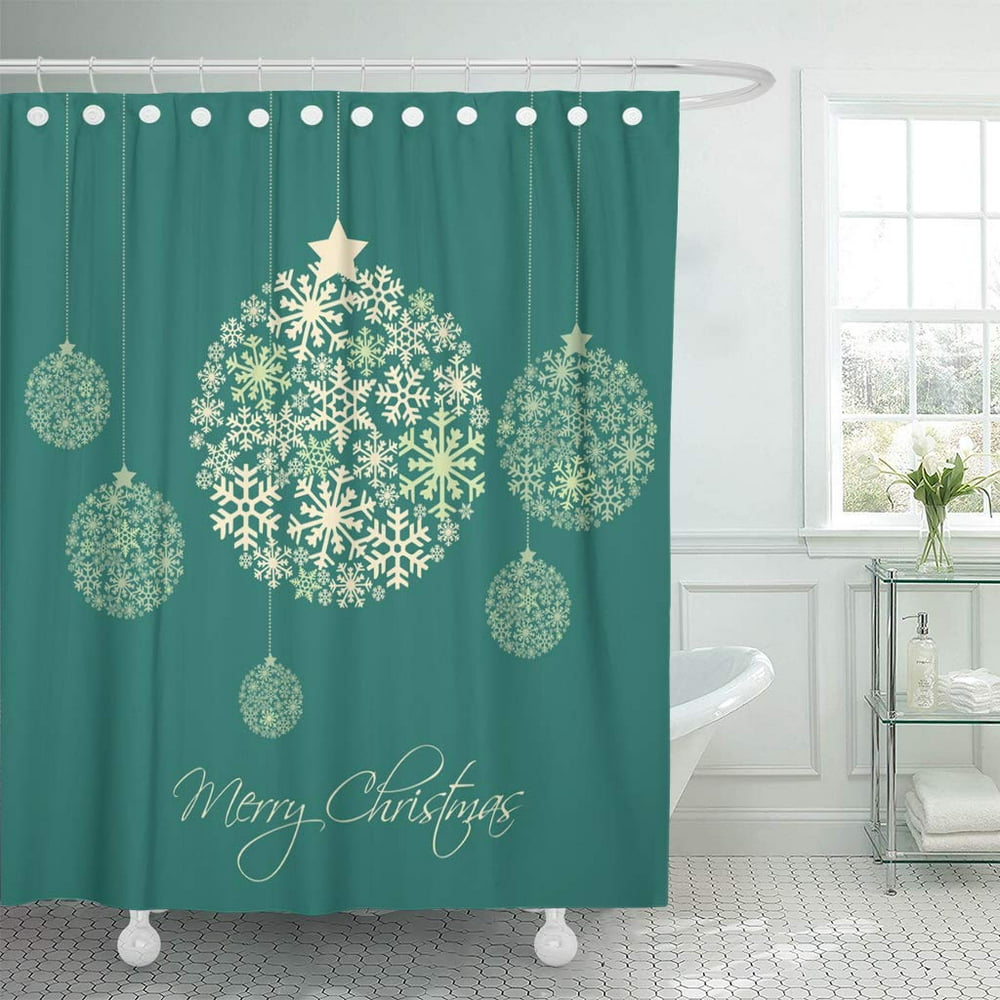 KSADK Blue Holiday Christmas Balls Made from Snowflakes Green Modern