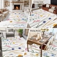 thumbnail image 5 of 5'x8' Area Rugs, Spring Floral Indoor Outdoor Area Rug for Living Room Bedroom, Summer Wild Flower Botanical Pastoral Washable Bathroom Rugs Kitchen Floor Carpet Mats Home Decor Aesthetic, 5 of 8
